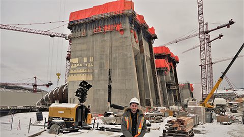 image of Adrien at a construction site