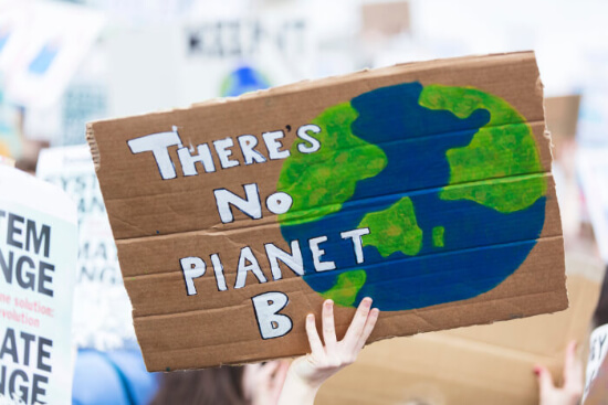 image of a sign which says there is no planet B