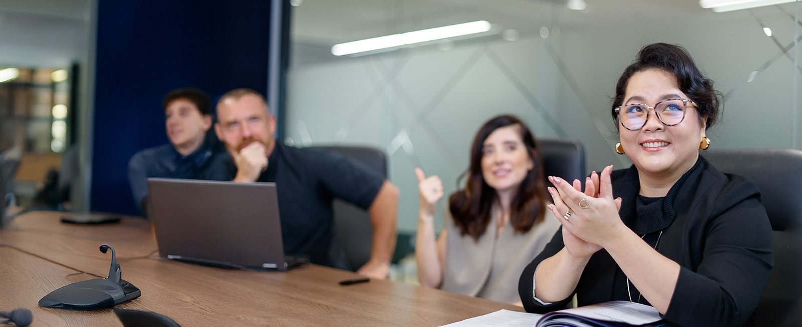 Group of people clapping