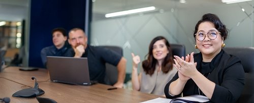 Group of people clapping