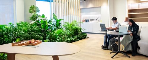 Woman working on laptop