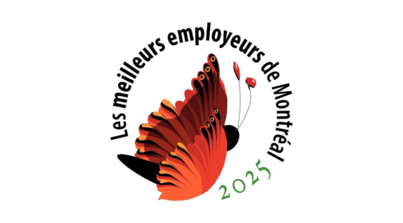 Montréal’s Top Employers 2025 butterfly recognition logo
