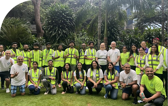 group photo of workers