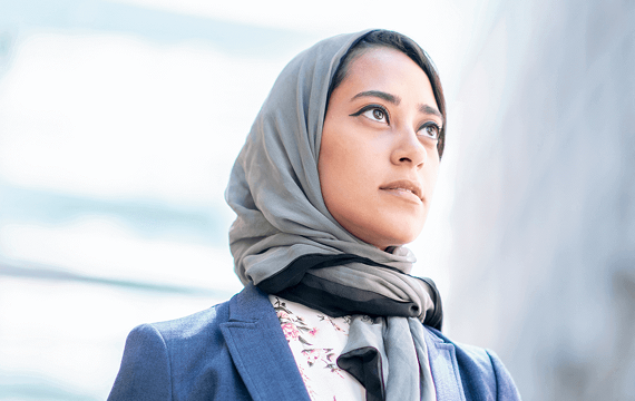 image of a working woman