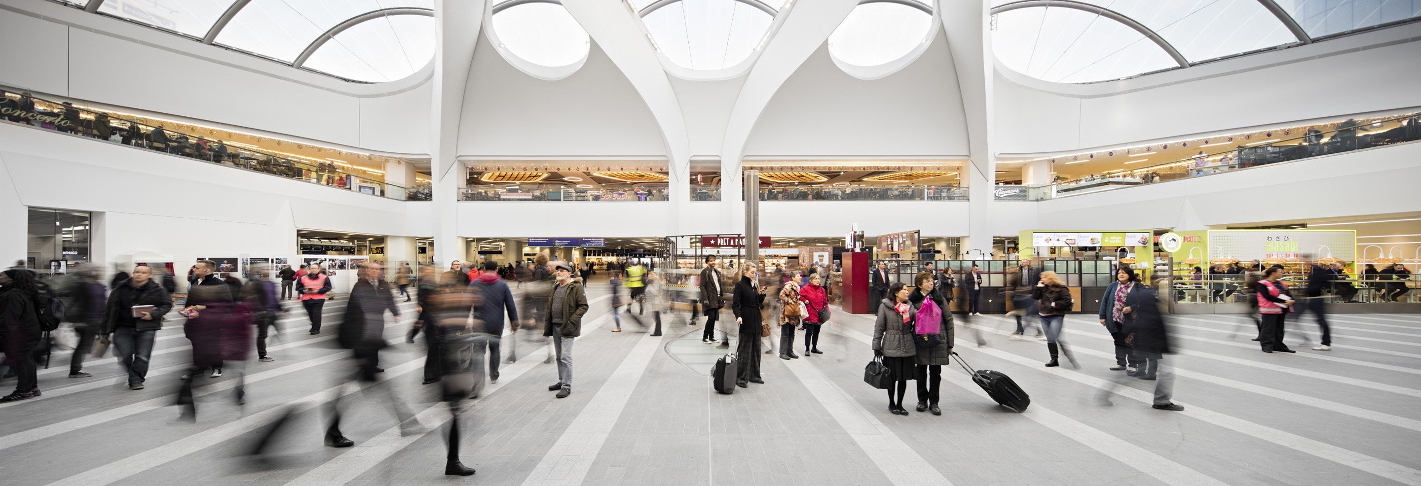 A shopping center mall. 