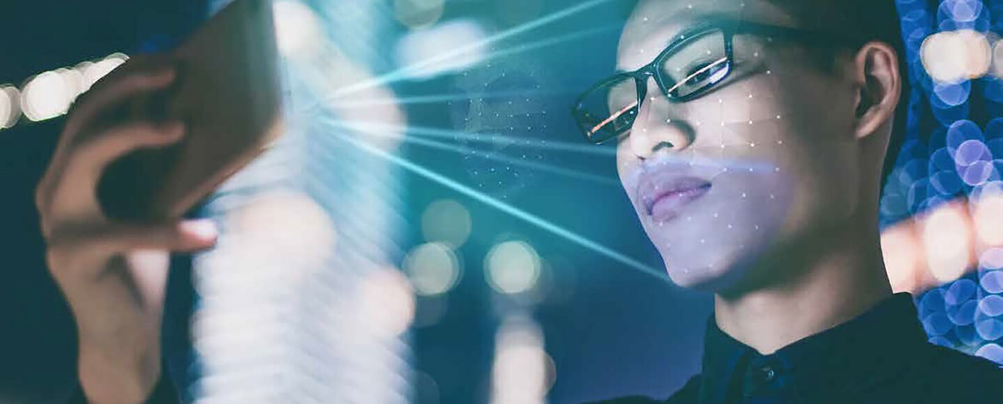 A man using his phone