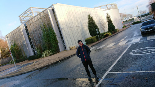 Kiki Fong standing outside National Highways North West operations Centre