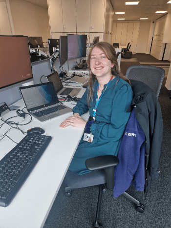 Photo of Rebecca smiling towards the camera