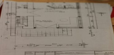 crop of printed building plans