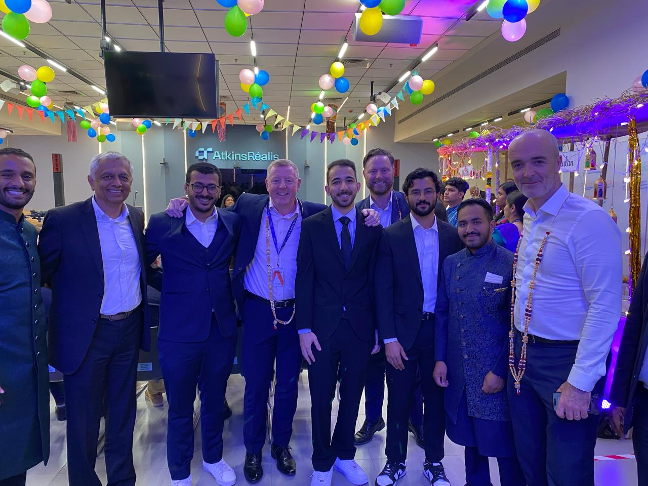 A group of people taking photo