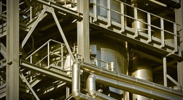 large factory pipes and mechanisms