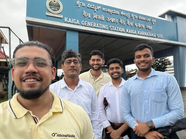 Chinmay with colleagues on site visit