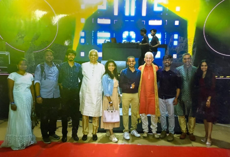 Group posing for a picture at excellence awards