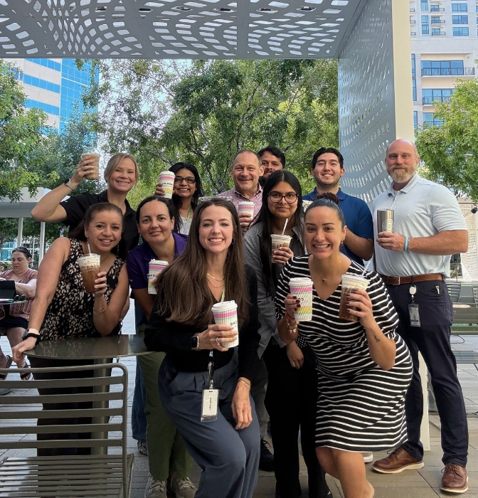 Mary with her colleagues