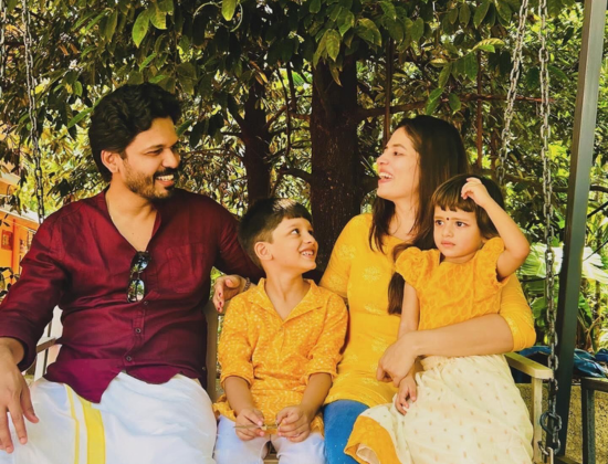 Hrudya with her family