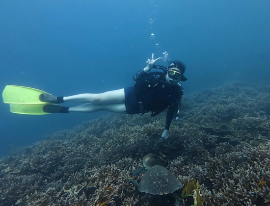 Image of Jessica scuba diving