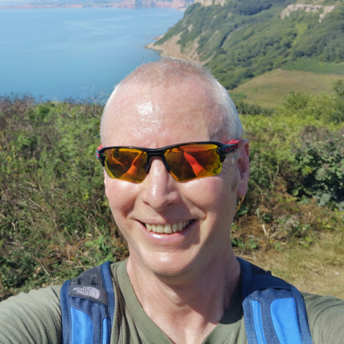 selfie of Brian on a hilltop 