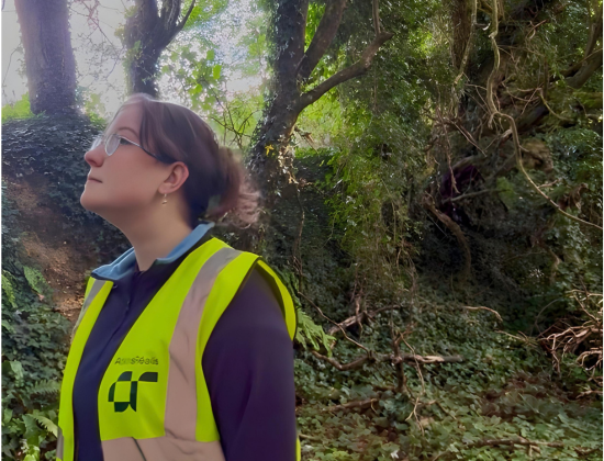 Picture of Katie on site