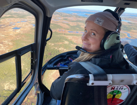Picture of Marielle in an aircraft