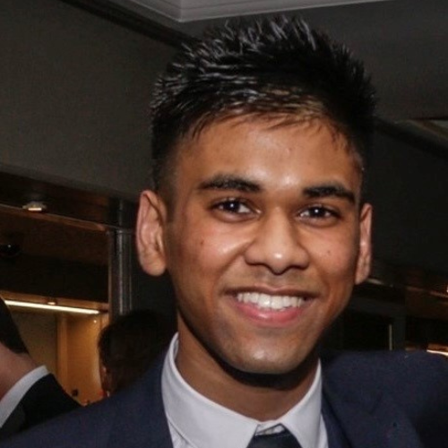 A pic of Mohammed smiling at the camera