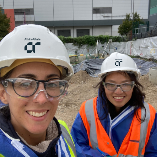 Two women employees on site