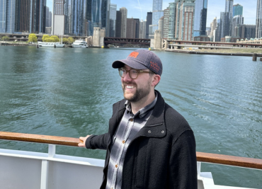 Image of Zane on a boat