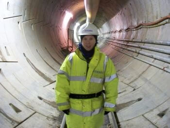 Photo of Simone in a tunnel