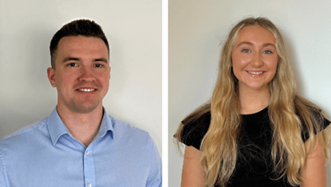 Profile pictures of Rhys and Ellie